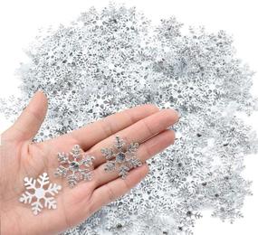 img 2 attached to ❄️ Silver Snowflake Confetti: 500pcs for Christmas Wonderland Winter Frozen Party - 1.18inch
