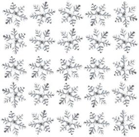 img 1 attached to ❄️ Silver Snowflake Confetti: 500pcs for Christmas Wonderland Winter Frozen Party - 1.18inch