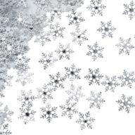 ❄️ silver snowflake confetti: 500pcs for christmas wonderland winter frozen party - 1.18inch logo