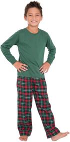 img 3 attached to Cozy Classic Plaid PajamaGram: Big Boys' Flannel Pajamas Bundle with Long-Sleeve Top