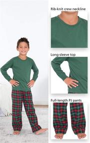 img 1 attached to Cozy Classic Plaid PajamaGram: Big Boys' Flannel Pajamas Bundle with Long-Sleeve Top