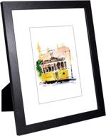 🖼️ annecy 8x10 picture frame (1 pack, black) - 8x10 photo frames with real glass for pictures 5x7 with mat - wall mount & tabletop display - optimize your search! логотип