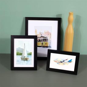 img 2 attached to 🖼️ Annecy 8x10 Picture Frame (1 Pack, Black) - 8x10 Photo Frames with Real Glass for Pictures 5x7 with Mat - Wall Mount & Tabletop Display - Optimize Your Search!