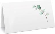 🎨 clever signs watercolor place cards: perfect for weddings and parties - 100 pack, easy folding, 2x3.5 inches logo
