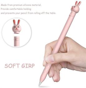 img 2 attached to Case For Apple Pencil 1St Generation IPencil Case Soft Silicone Sleeve Cute Rabbit Design Holder Protective Cover Accessories Compatible With IPad Pencil 1St Gen Pink Bunny