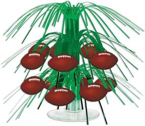 img 1 attached to 🏈 Beistle Mini Cascade Centerpiece for Football Theme, 7.5 inches, Green/Brown/White