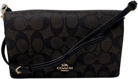 img 2 attached to Foldover Crossbody Clutch Signature Coated