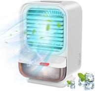 🌀 covoi portable air conditioner fan - 90 degree auto steering personal air cooler fan with 3 wind speeds, humidification function, night light & 4000 mah rechargeable mini air conditioner fan (white) logo