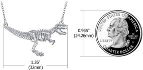 img 3 attached to Подвеска-кость динозавра из стерлингового серебра TANGPOET - стильное украшение для подарков на Рождество, идеально подходит для женщин, мужчин и подростков.