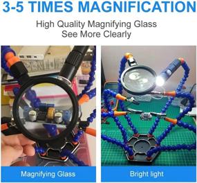 img 1 attached to Versatile Aluminum Flashlight with Magnifying Lens for Precise Soldering Tasks