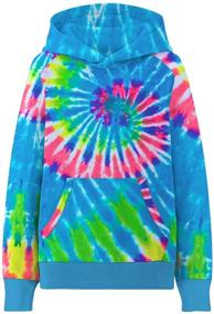 img 3 attached to Bbalizko Unisex Kids Tie Dye Sweatshirt: Trendy Hoodies for Boys and Girls with Kangaroo Pocket