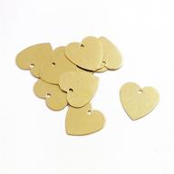 premium pack of 100 heart metal stamping blanks - 13mm x 13mm with hole - high-quality brass blanks logo