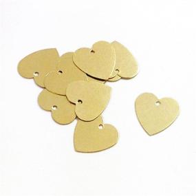 img 3 attached to Premium Pack of 100 Heart Metal Stamping Blanks - 13mm X 13mm with Hole - High-Quality Brass Blanks