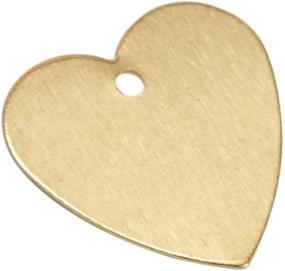 img 2 attached to Premium Pack of 100 Heart Metal Stamping Blanks - 13mm X 13mm with Hole - High-Quality Brass Blanks