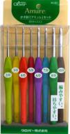 🍀 набор крючков для вязания clover amure 43-321 логотип
