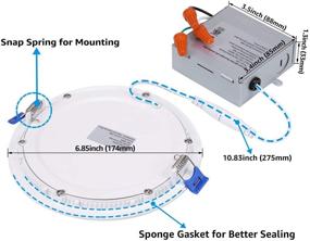 img 1 attached to 🔦 TORCHSTAR Ultra Thin Recessed Downlight: Certified Industrial Electrical Lighting Components for Enhanced Illumination