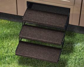 img 1 attached to 🏞️ Prest-O-Fit Ruggids RV Step Rug Sierra Brown 3-Pack - 23 in. Wide, Durable and Stylish