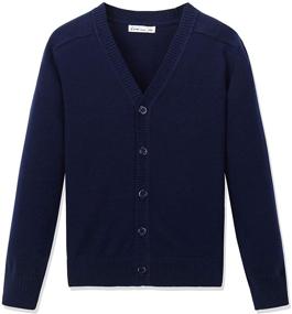 img 4 attached to 👕 CUNYI Boys' Button Up Cardigan with Patches - Outerwear Clothing and Sweaters
