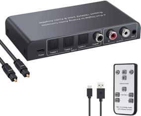 img 4 attached to 🔊 LiNKFOR DAC Converter: 192kHz Digital to Analog Audio Converter with Switchable Inputs, Volume Control, and RCA/3.5mm Output