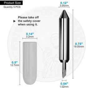 img 2 attached to 🔪 Набор из 5 запасных лезвий для Cricut Joy - инструменты для резки винила и ткани с карбидным стандартным лезвием - совместимые с Cricut Joy Machine.