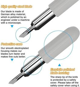 img 1 attached to 🔪 Набор из 5 запасных лезвий для Cricut Joy - инструменты для резки винила и ткани с карбидным стандартным лезвием - совместимые с Cricut Joy Machine.