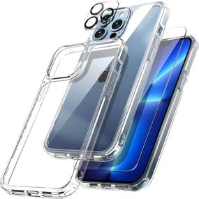 img 4 attached to 📱 TAURI [3 in 1] Defender iPhone 13 Pro Max Case 6.7 Inch with 2-Pack Tempered Glass Screen Protector + 2-Pack Camera Lens Protector - Military Grade Protection, Shockproof, Slim Thin