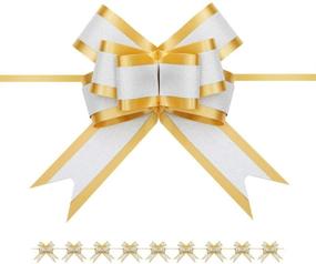 img 4 attached to 🎁 PACKHOME 10 Gold Gift Pull Bows Large, 6.5 inches, Bulk Gift Bows for Presents and Baskets