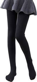 img 4 attached to 🩰 Comfortable and Stylish Govc Footed Fleece Ballet Leggings for Girls' Clothing
