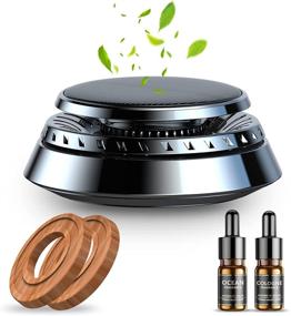 img 4 attached to 🌞 SUNMIEN Solar-Powered Car Air Freshener - Long Lasting Fragrant Essential Oil Diffuser for Cars, Homes, and Offices - Cologne and Marine Scents - Absorbs Smoke Smells - Effective Odor Eliminator