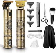 🔋 pynogeez cordless hair clippers: professional men's trimmer with lcd display - rechargeable gold haircutting kit logo