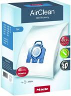 miele 10123210 airclean type gn 3d efficiency dust bag - pack of 4 bags & 2 filters, in white logo