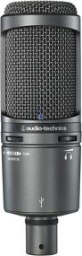 img 3 attached to Набор микрофонов для вокала Audio-Technica AT2020USB+PK для стриминга и подкастинга - USB-микрофон с разъемом для наушников, регулятором громкости, планшетом и наушниками.