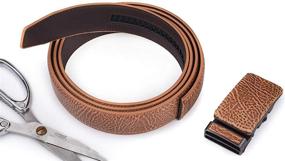 img 1 attached to 👔 Xhtang Automatic Ratchet Leather Men's Belts with Buckle - Enhance your Outfit with Stylish Accessories