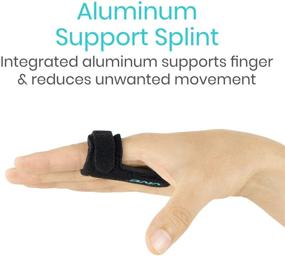 img 2 attached to Vive Trigger Finger Splint: Support Brace for All Fingers - Straighten Curved, Bent, Locked Hands - Tendon Lock Release Stabilizer Knuckle Wrap