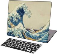 🖥️ ksk kaishek laptop case for macbook pro 15 inch (2012-2015 release, retina display, no dvd rom) model a1398, plastic hard shell with keyboard cover, kanagawa ukiyoe art design logo