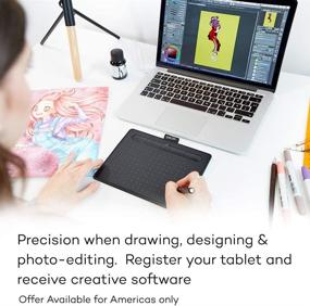 img 3 attached to 🖌️ Wacom Intuos Small Bluetooth Graphics Drawing Tablet with 4 Customizable ExpressKeys - Portable for Teachers, Students, and Creators - Compatible with Chromebook, Mac OS, Android, and Windows - Black