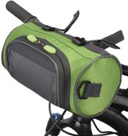 waterproof lixada bike handlebar bag - front storage bag for road bikes, mountain bikes, and motorcycles with transparent pouch, touch screen, and removable shoulder strap logo