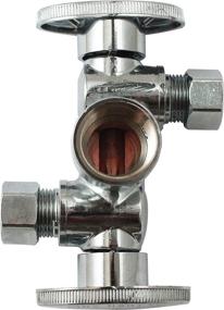 img 3 attached to 🔧 High-Quality Quarter Turn 3 Way Valve 1/2-Inch FIP by 3/8-Inch OD by 3/8-Inch OD Dual Handle, Lead-Free - Best Price and Performance