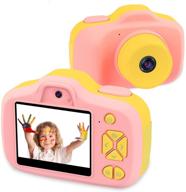 joytrip kids video camera for girls: hd 2.3 inches 📷 screen, 12mp, shockproof, selfie toy, pink - perfect gift for ages 3-14 logo
