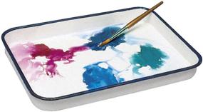 img 1 attached to 🎨 White Porcelain Palette Tray by Jack Richeson Butcher, 11 x 15 inches