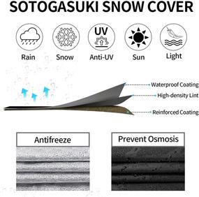 img 3 attached to 🌬️ SOTOGASUKI Windshield SunShades Cover - Ultimate Winter Protection for Your Car: Snow, Ice, Frost & Freeze-Proof, Waterproof & Wind-Resistant - All-Weather Auto Sun Shade for Most Cars (Sliver)