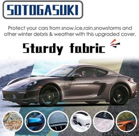 img 2 attached to 🌬️ SOTOGASUKI Windshield SunShades Cover - Ultimate Winter Protection for Your Car: Snow, Ice, Frost & Freeze-Proof, Waterproof & Wind-Resistant - All-Weather Auto Sun Shade for Most Cars (Sliver)
