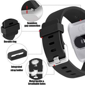 img 1 attached to 📲 UMAXGET 5 Пакетов - Классические мягкие силиконовые ремешки для замены на Fitbit Versa 2, Fitbit Versa и Fitbit Versa Lite Smart Watch - Малый размер