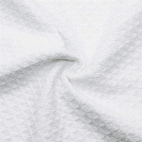 img 2 attached to 🧼 GQZLUCK Microfiber Cleaning Cloth Kitchen Dish Cloths Dish Rags, Odor-Free Dish Cloths for Washing Dishes, Absorbent Waffle Weave Kitchen Washcloths 12 Inch X 12 Inch 7 Pack - White