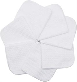 img 3 attached to 🧼 GQZLUCK Microfiber Cleaning Cloth Kitchen Dish Cloths Dish Rags, Odor-Free Dish Cloths for Washing Dishes, Absorbent Waffle Weave Kitchen Washcloths 12 Inch X 12 Inch 7 Pack - White