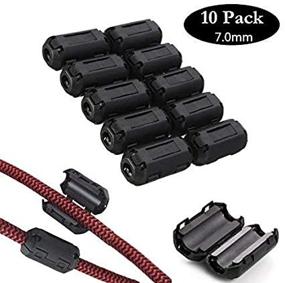 img 3 attached to VSKEY Clip-on Noise Filter [10pcs 7.0mm]: High-Frequency Ferrite Core Choke Clips for Speakers, Video, Radio, Amplifier & Home Audio Devices – Noise Suppressor (0.27 inch Inner Diameter)