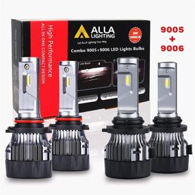 img 4 attached to 🔆 ALLA Lighting S-HCR 9005 9006 LED Bulbs Combo: 10000Lms Xtremely Super Bright HB3 HB4 Replacement (4 Packs, 2 Sets)