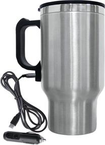 img 4 attached to ☕ Brentwood Travel Mug 12 Volt Heated, 16 oz, Stainless Steel: Stay Warm On-the-Go!