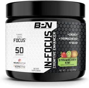 img 4 attached to Bare Performance Nutrition: In-Focus Cognitive Enhancer & Energy Booster - Thermogenic Nootropic, Strawberry Kiwi (50 Servings)