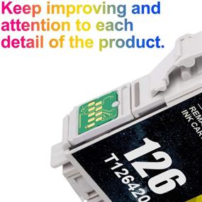 img 2 attached to 🖨️ Восстановленный картридж Uniwork для замены чернил Epson 126 T126 - совместим с принтерами Workforce - 10 штук